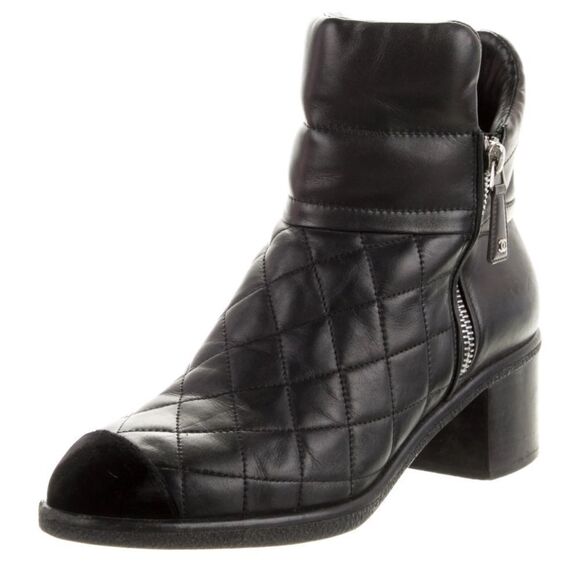 Chanel Quilted Ankle Boots - Picture 1 of 11